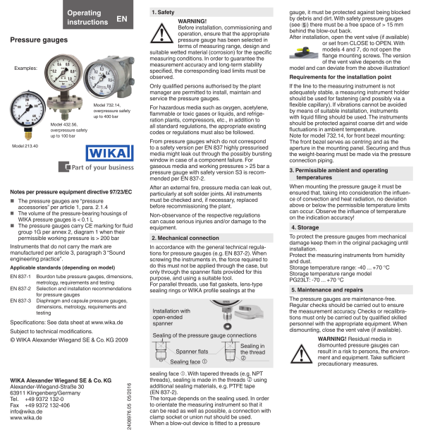 Pressure gauge, Instrument Types, Uses & Maintenance